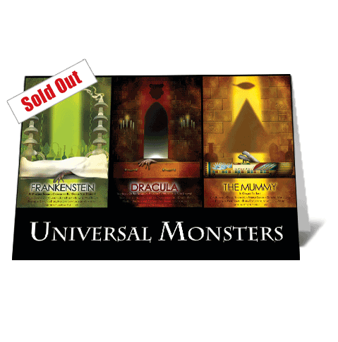 Universal Monsters Triptych Card