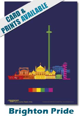 City Icons Up Close Brighton Pride Print