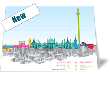 Brighton Cityscape Day Card