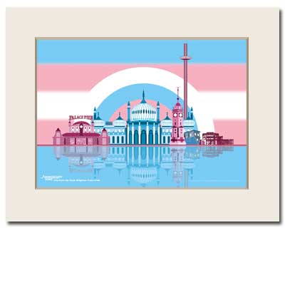 Brighton Trans Pride Cityscape Print