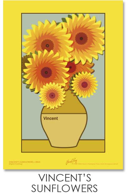 Vincent's Sunflowers Print