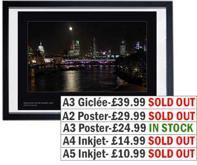 Moonlight On The Thames Print