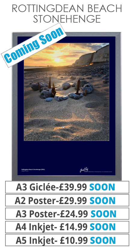 Rottingdean Beach Stonhenge - Prints & Posters from £10.99